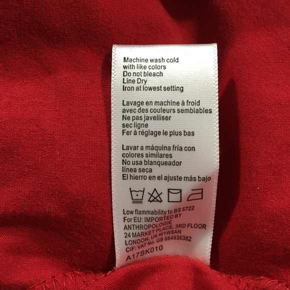 Anthropologie Lili’s Closet Maya Red Cutout Skirt NWT SZ S - Picture 8 of 8